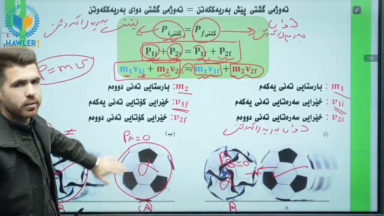 فیزیای پۆلی ١١ - بەندی (٥-٢) یاسای پاراستنی تەوژمی بەهێڵ - وانەی حەڤدەم- م.یونس محمد پسپۆری فیزیا.