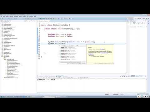 How to Write an If Statement in Java Boolean Variables TRUE FALSE - YouTube