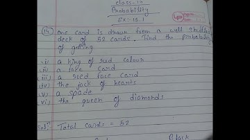 One card is drawn from a well shuffled deck of 52 cards. Find the probability of getting.