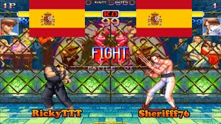 #arcade Super Street Fighter 2 Turbo ➤ RickyTTT (Spain) vs Sherifff76 (Spain) 超级街霸2X