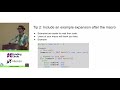 Lighting Talk -  A few tips for writing macros - Jeff Terrell