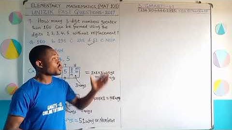 ELEMENTARY MATHEMATICS (Mat 101) PAST QUESTION SOLUTIONS & ANSWERS