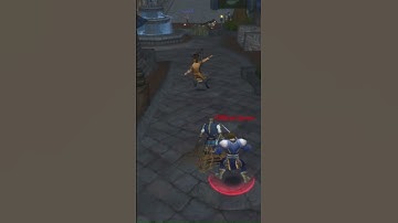 Doakes watches Thomas Miller try to demolish his target dummy with a stale baguette #turtlewow