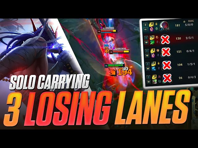Solo Carrying 3 LOSING lanes... | Dzukill class=