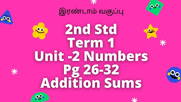 Samacheer Kalvi - Class 2 - Maths - Term 1 - Unit 2  Numbers Answers -Adding Numbers Pages 26-32