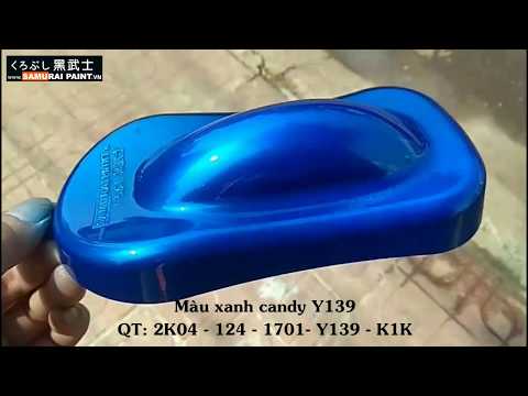 Sơn Xịt Màu Xanh Dương - CÁCH SƠN MÀU XANH DƯƠNG CANDY Y139 - SƠN PHUN XE MÁY SAMURAI / KUROBUSHI