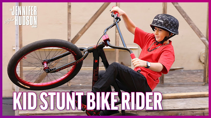 10-Year-old Stunt Bike Rider Shows Jennifer Hudson How to Do a Wheelie!