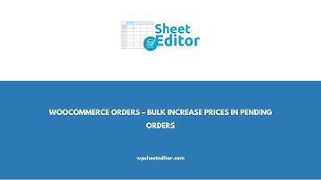 WooCommerce Orders – Bulk Increase Prices in Pending Orders