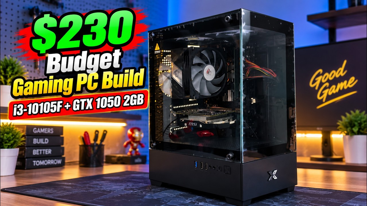$230 Budget Gaming PC Build | i3-10105F + GTX 1050 2GB | PC Build