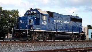FEC trains at Ft. Pierce, Florida - October 30 and December 2, 2020
