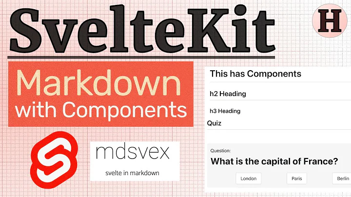 Markdown in SvelteKit with custom Components: mdsvex