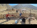 From sunrise to sunset with a real nomadic family in Iran|Building a traditional garden in mountains