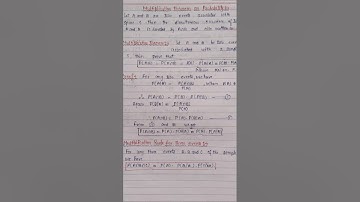 Multiplication theorem on probability