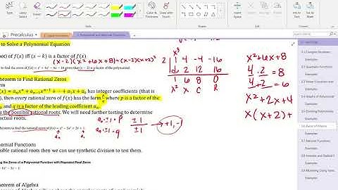 3.6 Zeros of Polynomial Functions (Part 1)