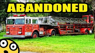 Abandoned Fire trucks. Abandoned Fire engines. Fire fighting vehicles