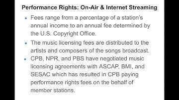 KANW Radio Broadcasting Class Session 5-7 Performance Rights and Internet Streaming