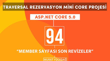 #94 Traversal Rezervasyon Asp.Net Core 5.0 Mini Proje Member Sayfası Son Revizeler