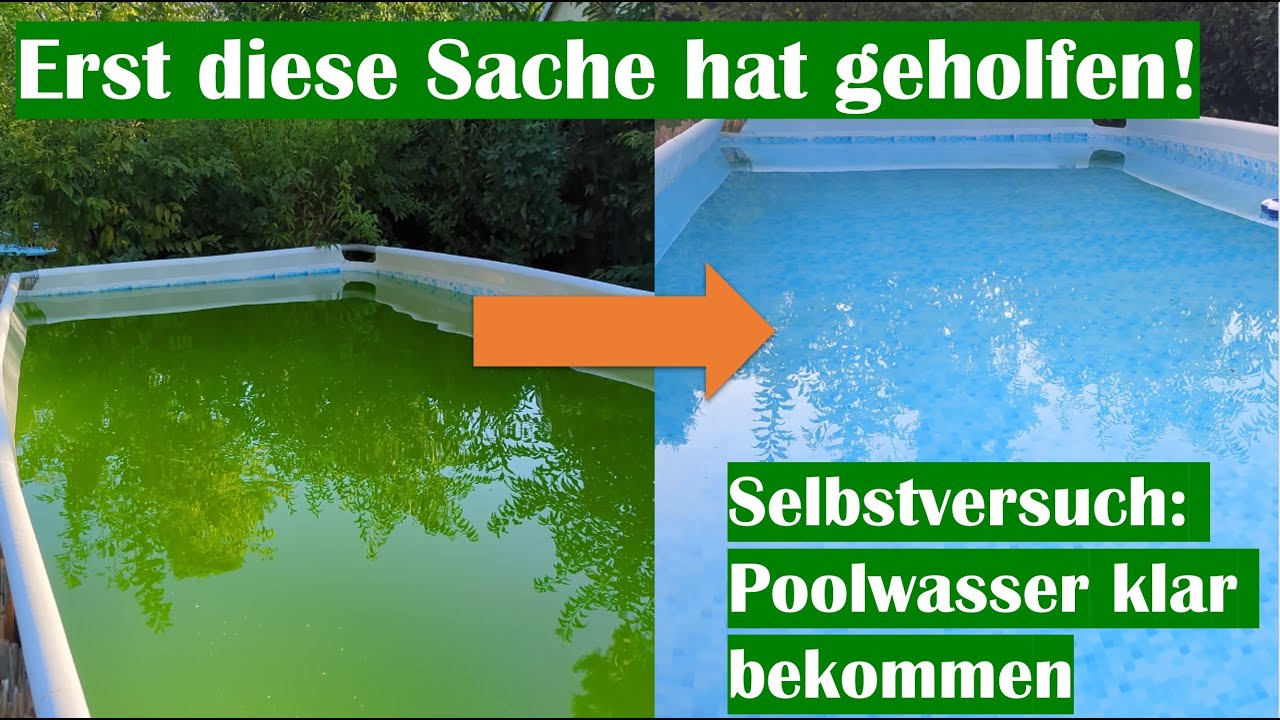 Grünes POOLWASSER KLAR BEKOMMEN - Chlor und Algizid OHNE WIRKUNG nach Anleitung - DAS hat geholfen!
