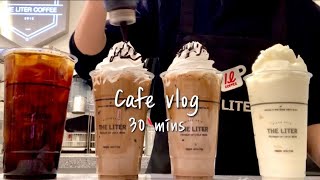 (Sub)🤎☕️카페 브이로그 30분 모아보기☕️🤎 / 카페모카는 달콤쌉쌀의 정석😋 / cafe vlog / 카페 브이로그 / 더리터 / asmr / nobgm