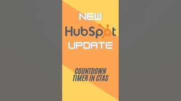 New #hubspot Update: Countdown Timer in CTAs