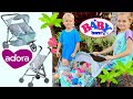 🍼Baby Born Twins Morning Routine With Skye & Caden! 🌴Outing In Adora Zig Zag Twin Jogger Stroller!