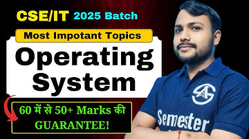 Operating System | 3rd Semester|  Most Important Topics | Revision with Important Topics