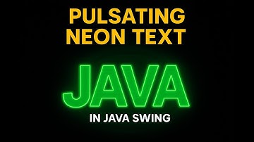 Pulsating Neon Text Effect in Java Swing | Creative Coding Animation