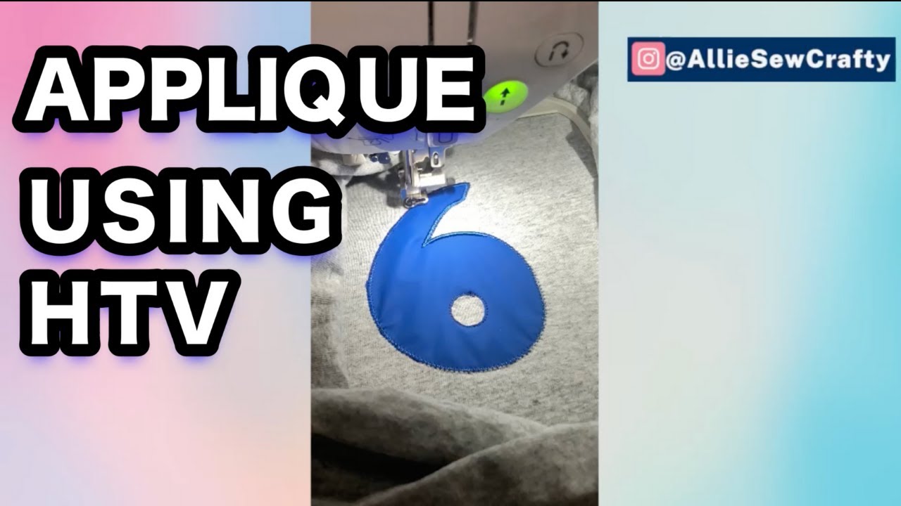 How To Embroider an Applique using HTV - YouTube