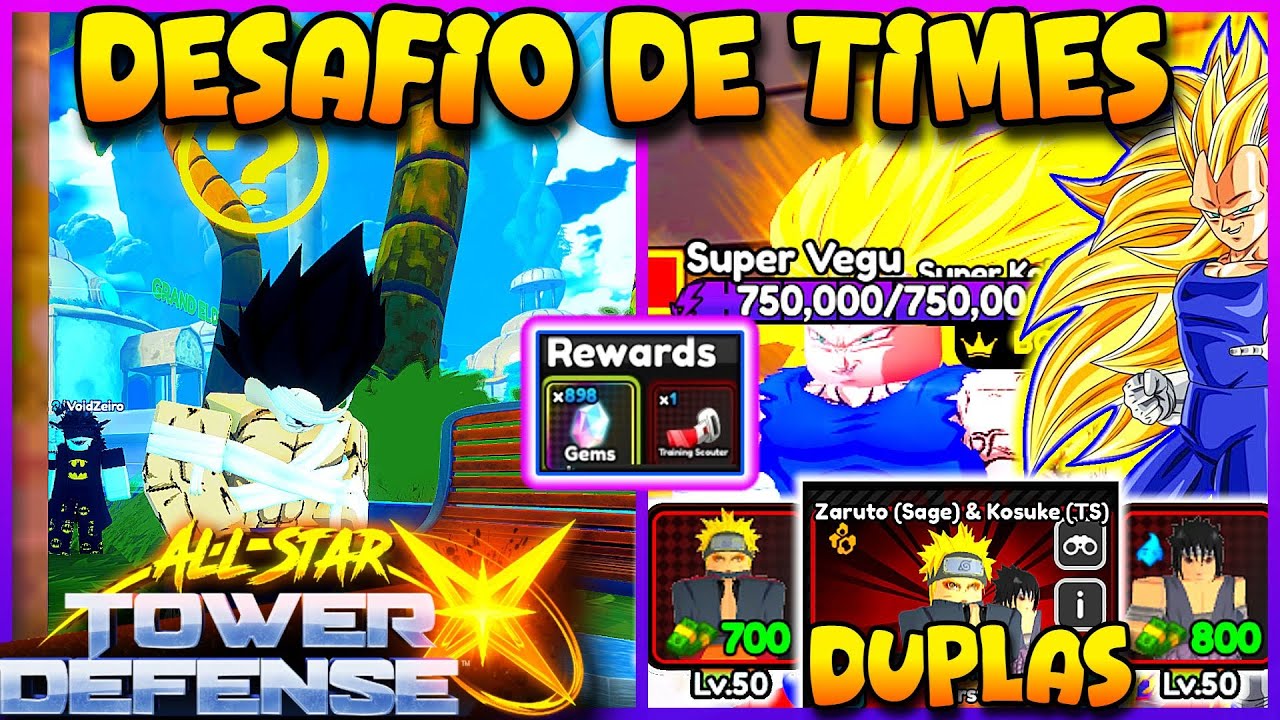COMO PASSAR DA MISSÃO 3 DO VEGITA E PEGAR 900 GEMAS NO ALL STAR TOWER DEFENSE X | ROBLOX