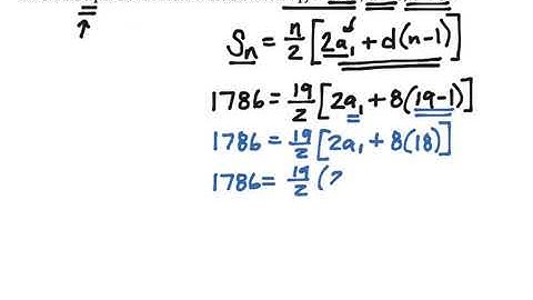 find a1 in arithmetic series