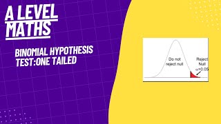 Binomial Hypothesis Test: One tailed Test- A Level Maths