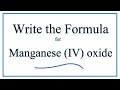 Manganese Compounds and Formulas