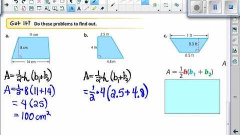 Ch9 Lesson 3   Area of Trapezoids Video Lecture