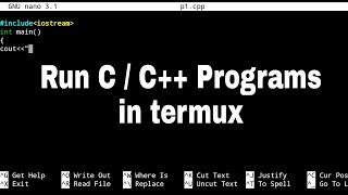 Run C,C   programs in termux.....