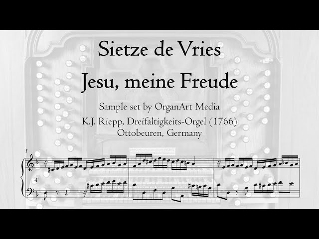 Sietze De Vries - Jesu, Meine Freude - Holy Trinity Organ, Ottobeuren,  Hauptwerk - Youtube