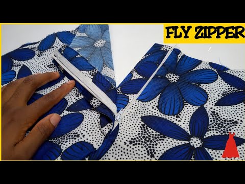 THE EASIEST WAY TO SEW A FLY ZIPPER | STITCHADRESS |