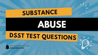 Substance Abuse Dantes Dsst Test Practice Questions