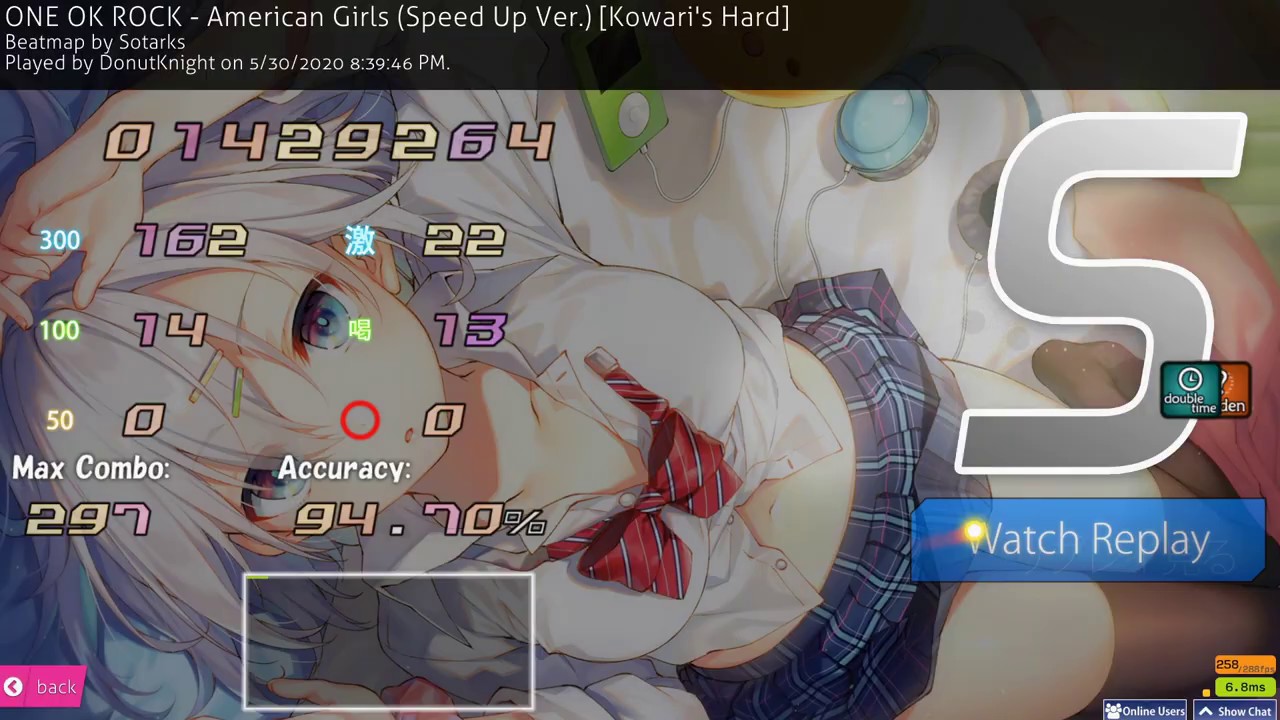Osu American Girls Speed Up Ver Kowari S Hard Hddt Fc Youtube