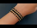 How To Make A Simple Zigzag Beaded Bracelet// Crystal Bracelets// Useful & Easy