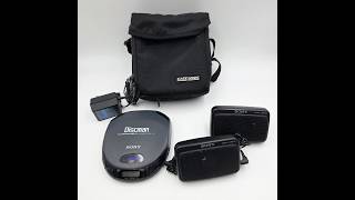 Sony Discman D-151 Portable CD Player Mega Bass Tested Works Speakers SRS-22 Case