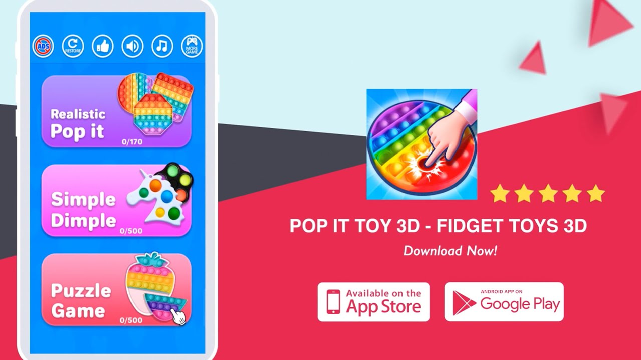 3D model Pop It Push Bubble Fidget Toys VR / AR / low-poly