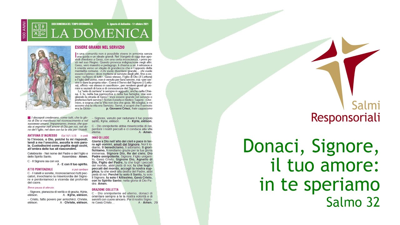 XXIX Domenica del Tempo Ordinario | anno B | foglietto la Domenica