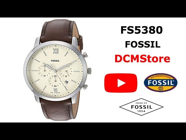 FS5380 YouTube Leather Neutra Brown Chronograph Fossil -