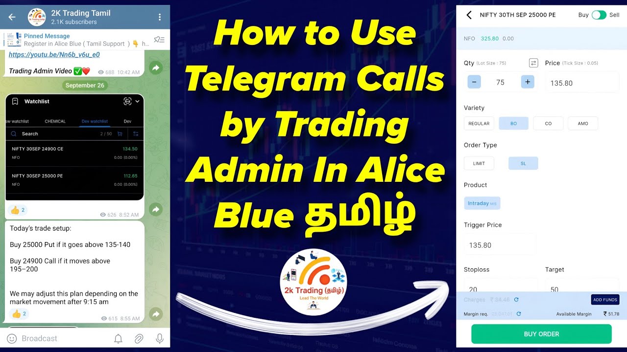 How to Use Telegram Calls |How to Earn in Alice Blue |how to buy and sell in Alice Blue tamil