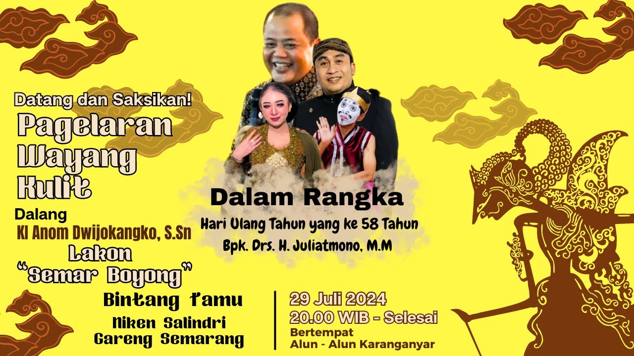🔴LIVE WAYANG KULIT DALANG KI ANOM DWIJOKANGKO, S.Sn 