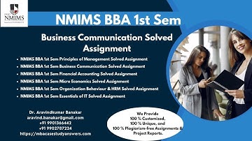 SVKM Narsee Monjee BBA Solved Assignments 1