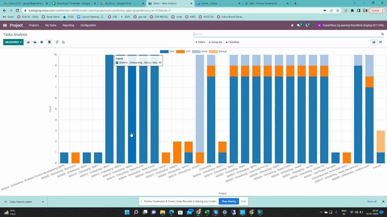 ODOO Project Reports