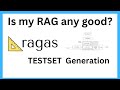 How To Generate RAGAS Testset In 1 Minute (With Code)