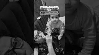 the cutest ice-cream battle 🤣babyreels cutebaby babymoments babyexpressions babyfunny