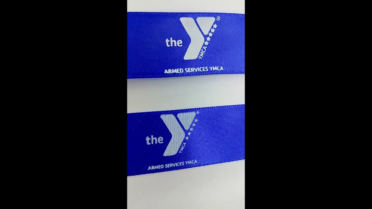 Custom Logo Grosgrain Ribbon with Pantone Color Print, Two Color